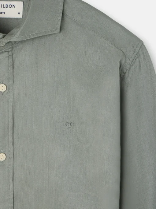 Silbon Smart Casual·Camisas Sport-Camisa sport estructura espiga verde claro Verde claro