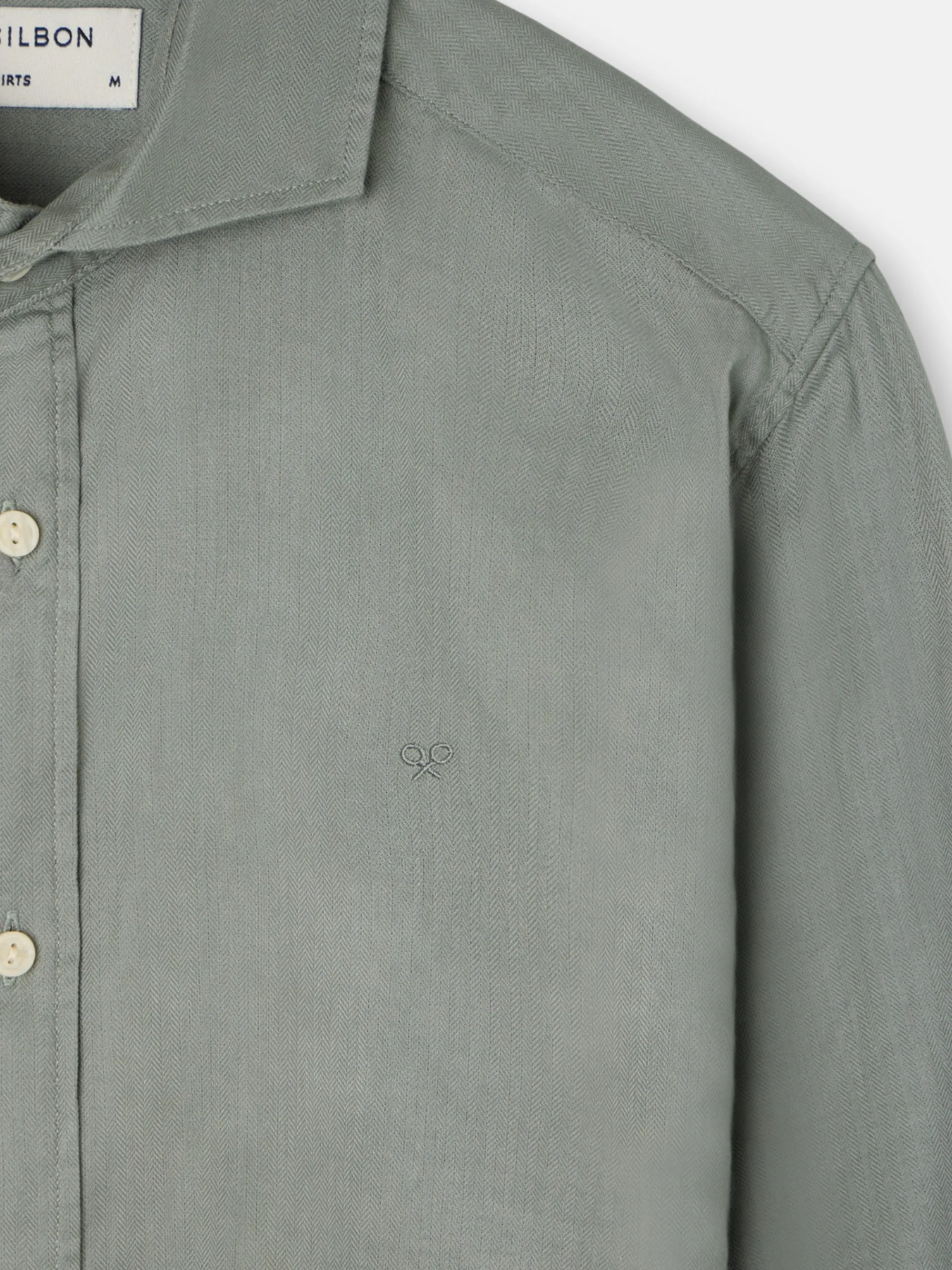 Silbon Smart Casual·Camisas Sport-Camisa sport estructura espiga verde claro Verde claro