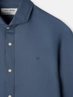 Silbon Smart Casual·Camisas Sport-Camisa sport estructura espiga azul indigo Azul indigo