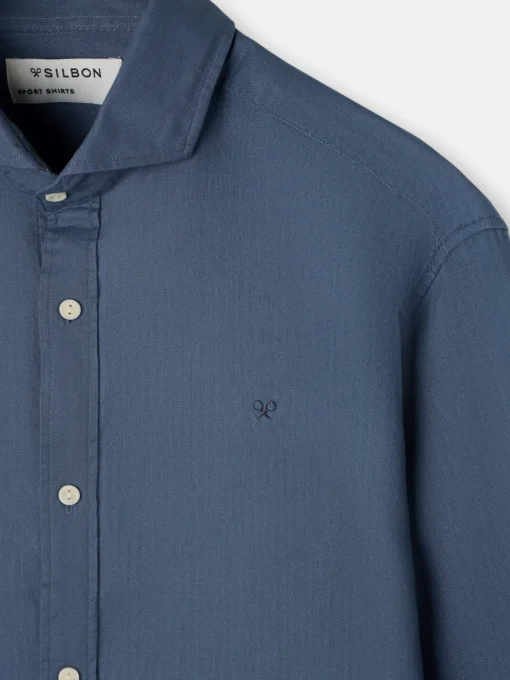 Silbon Smart Casual·Camisas Sport-Camisa sport estructura espiga azul indigo Azul indigo
