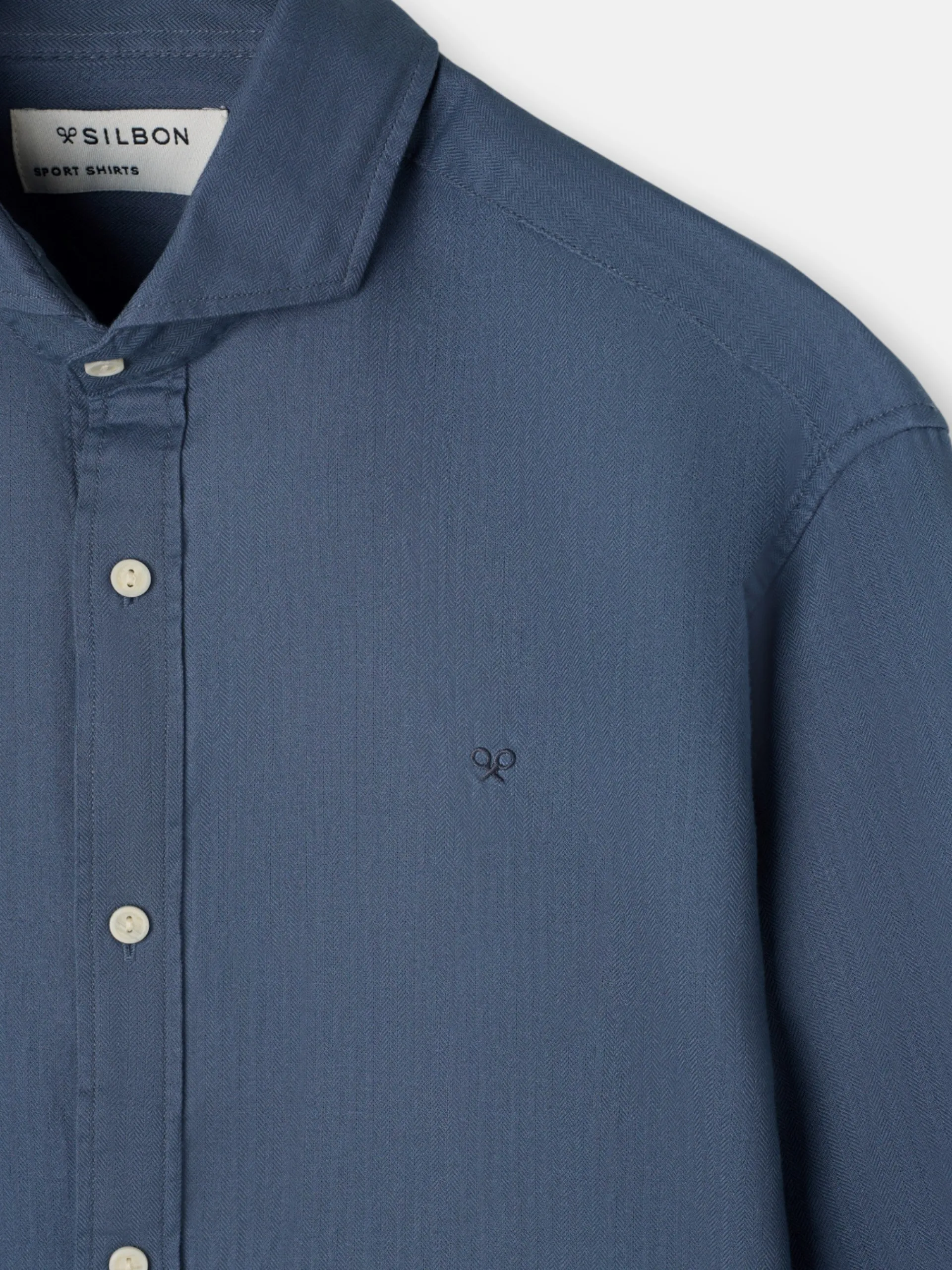 Silbon Smart Casual·Camisas Sport-Camisa sport estructura espiga azul indigo Azul indigo