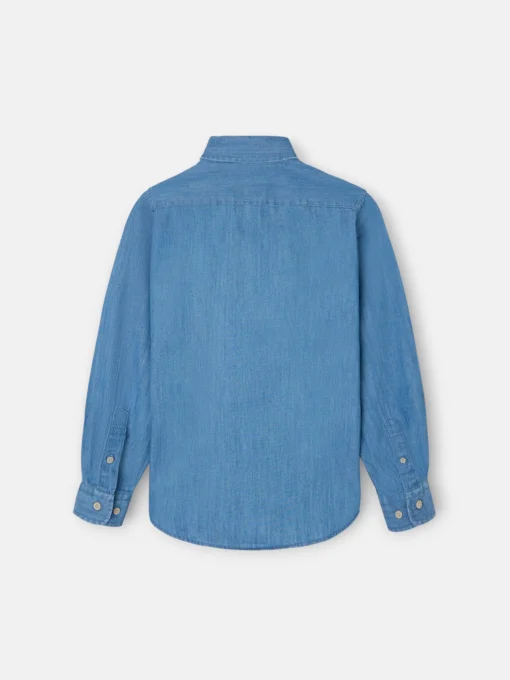 Silbon Camisas Y Poleras-Camisa sport kids clasica denim azul claro Azul claro