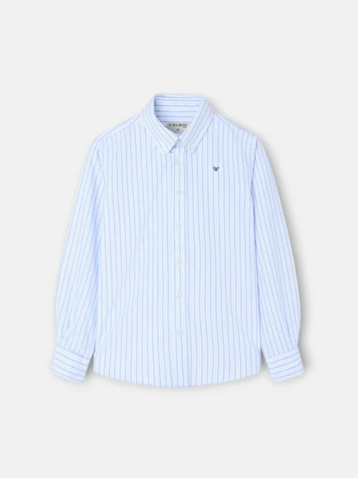 Silbon Camisas Y Poleras-Camisa sport kids oxford rayas azul Navy