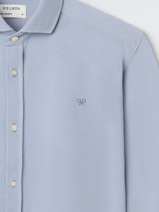 Silbon Smart Casual·Camisas Sport-Camisa sport micropique comfort Celeste