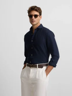 Silbon Smart Casual·Camisas Sport-Camisa sport miniestructura azul marino Azul marino