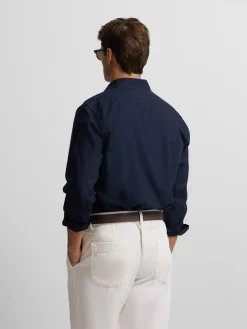 Silbon Smart Casual·Camisas Sport-Camisa sport miniestructura azul marino Azul&nbsp;marino