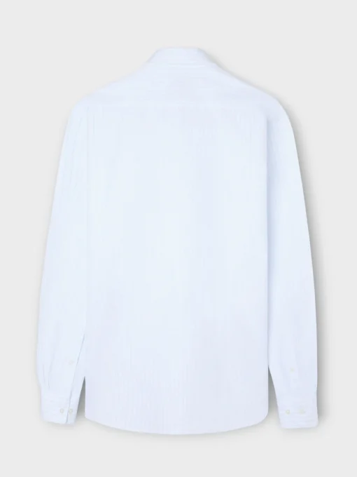 Silbon Smart Casual·Camisas Sport-Camisa sport oxford blanca raya fina Celeste
