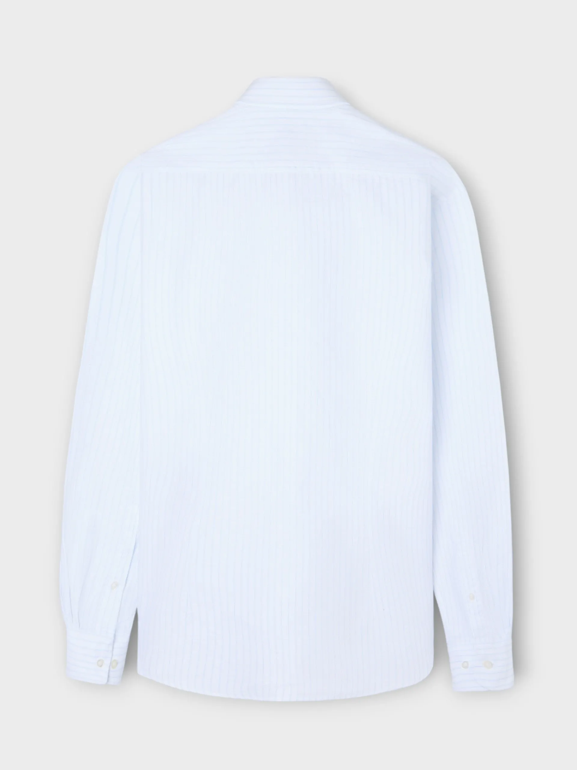 Silbon Smart Casual·Camisas Sport-Camisa sport oxford blanca raya fina Celeste