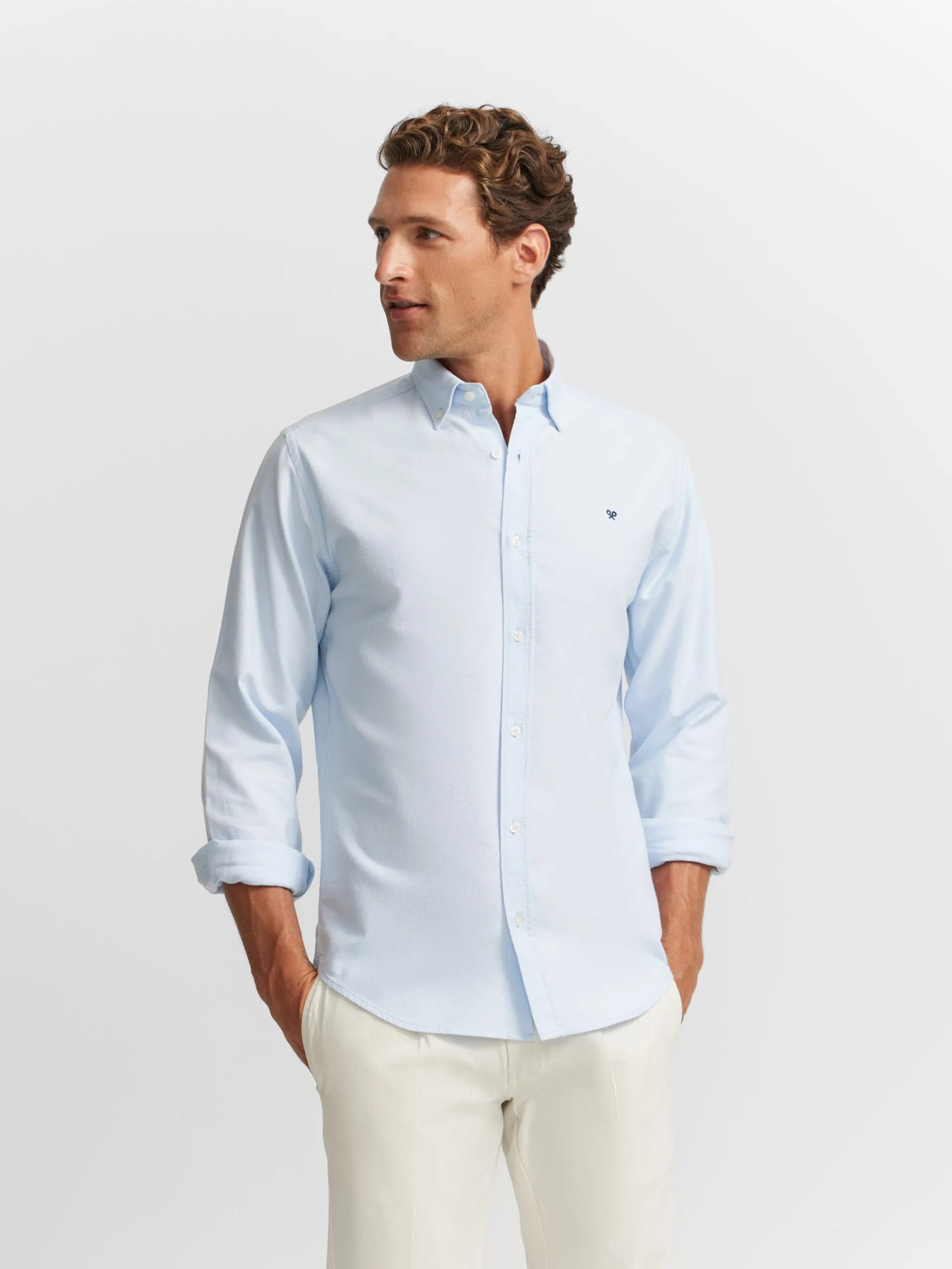 Silbon Smart Casual·Camisas Sport-Camisa sport oxford Celeste