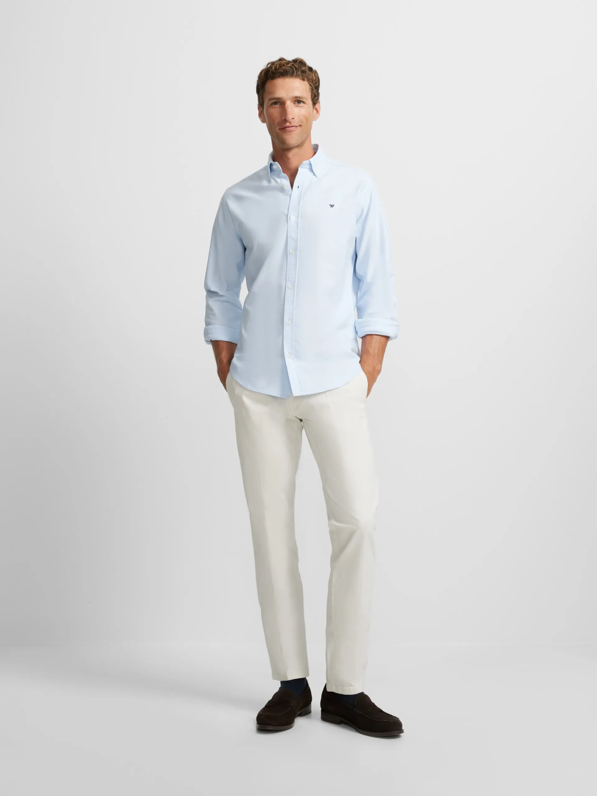 Silbon Smart Casual·Camisas Sport-Camisa sport oxford Celeste