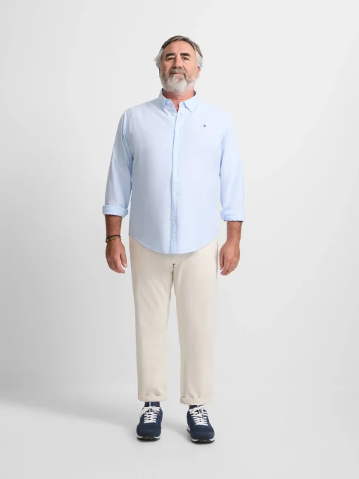 Silbon Smart Casual·Camisas Sport-Camisa sport oxford Celeste