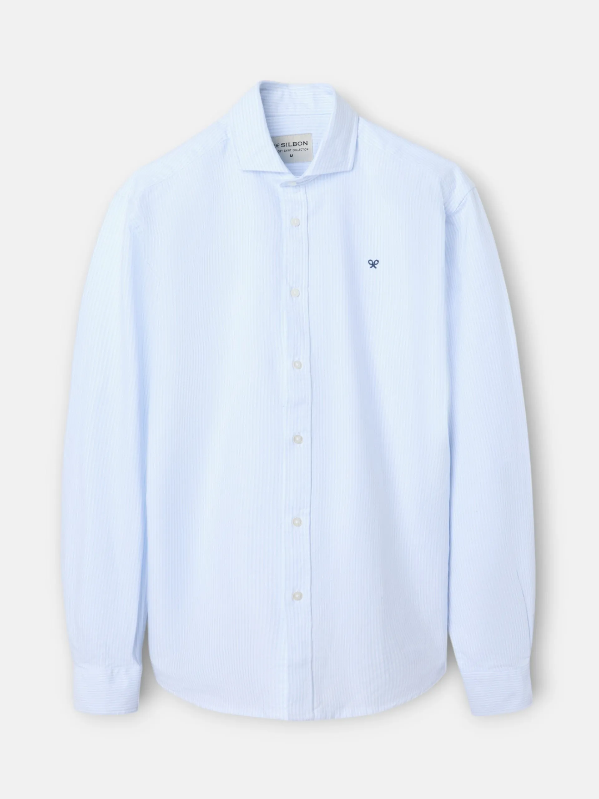 Silbon Smart Casual·Camisas Sport-Camisa sport oxford cutaway raya Celeste