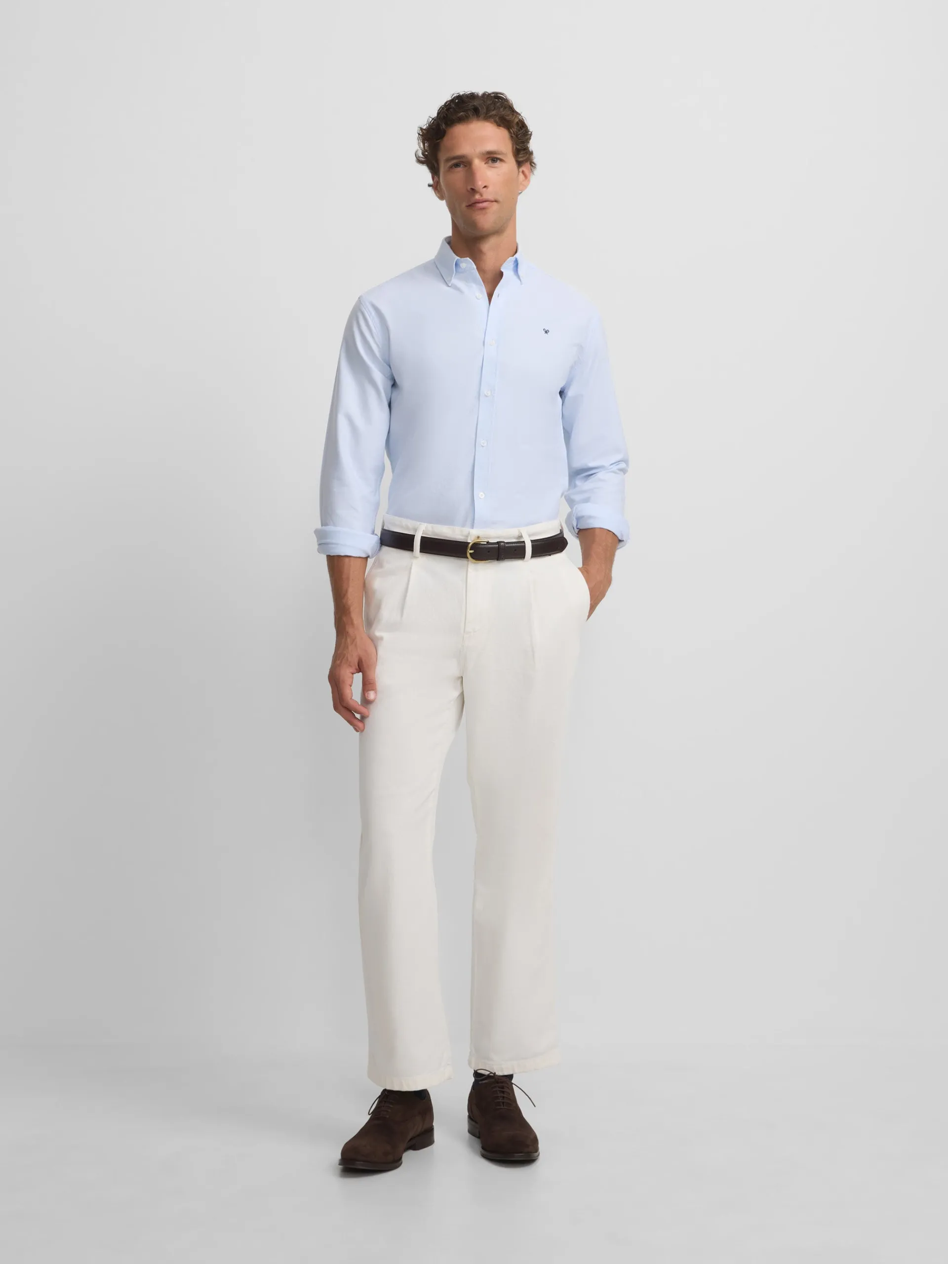 Silbon Smart Casual·Camisas Sport-Camisa sport oxford Gris