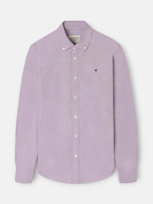 Silbon Smart Casual·Camisas Sport-Camisa sport oxford raqueta Burdeos