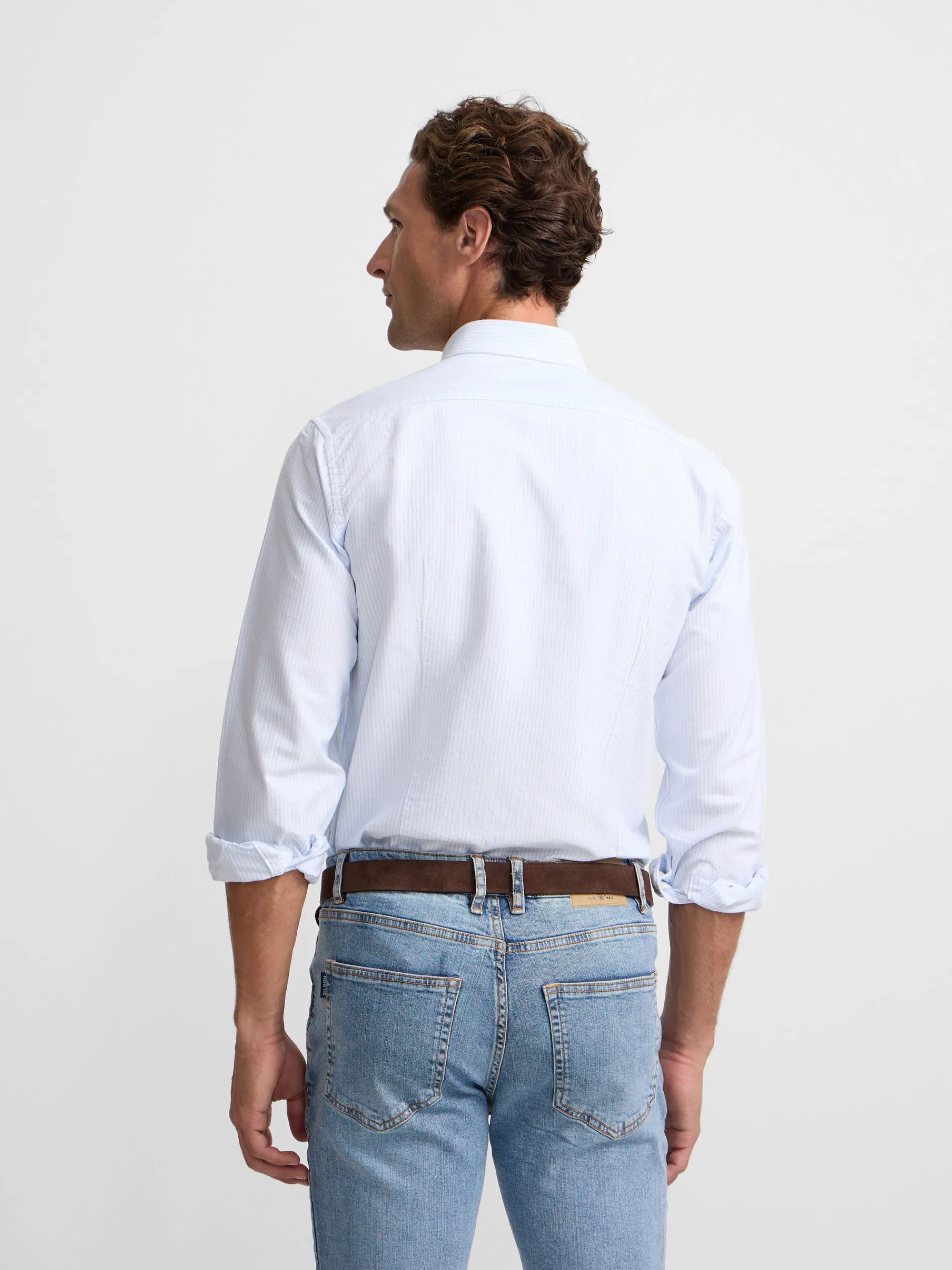 Silbon Smart Casual·Camisas Sport-Camisa sport oxford raya Celeste