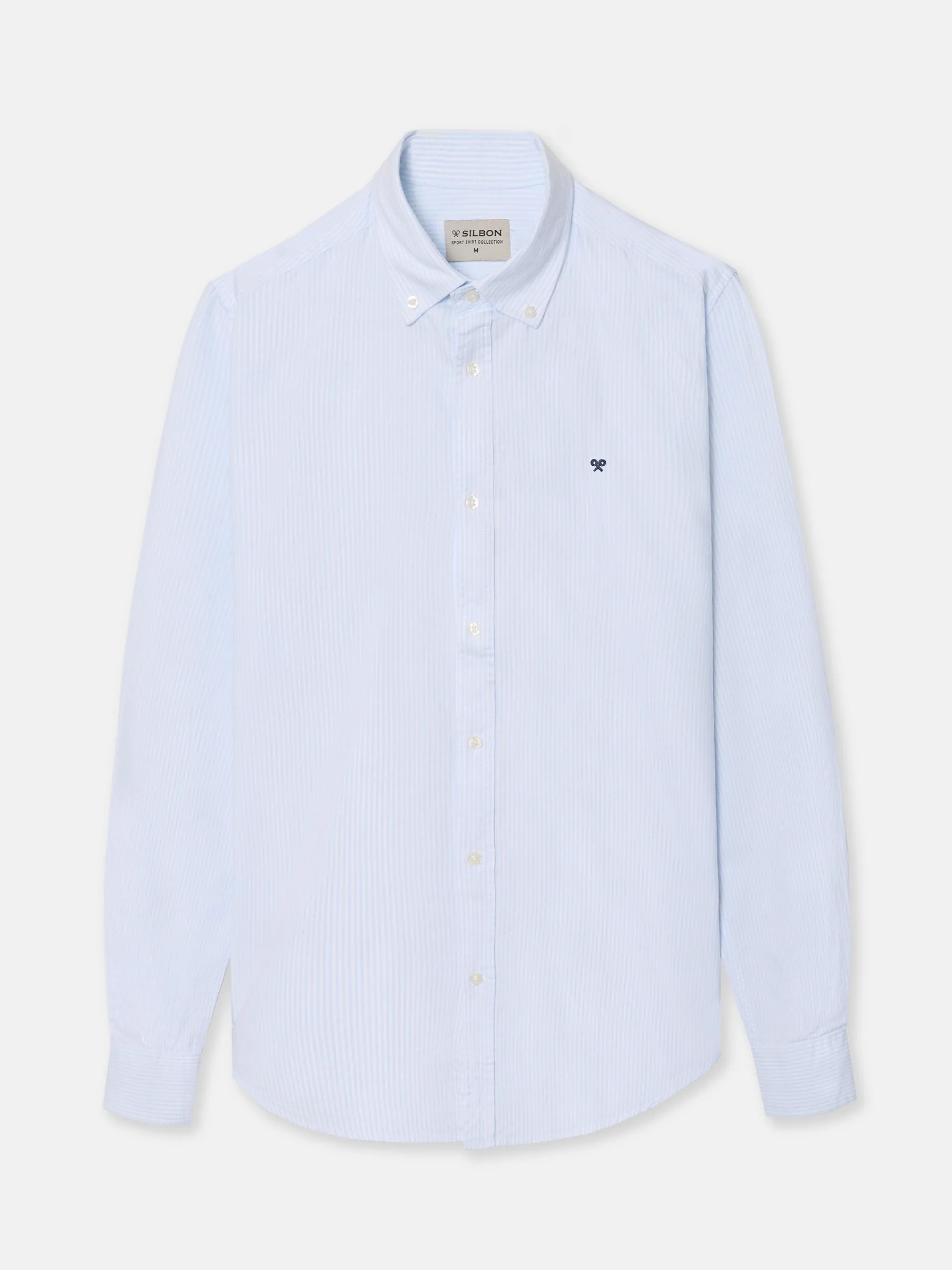 Silbon Smart Casual·Camisas Sport-Camisa sport oxford raya Celeste