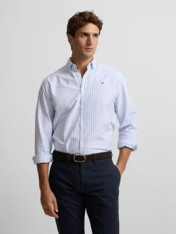 Silbon Smart Casual·Camisas Sport-Camisa sport oxford rayas azul navy Azul marino