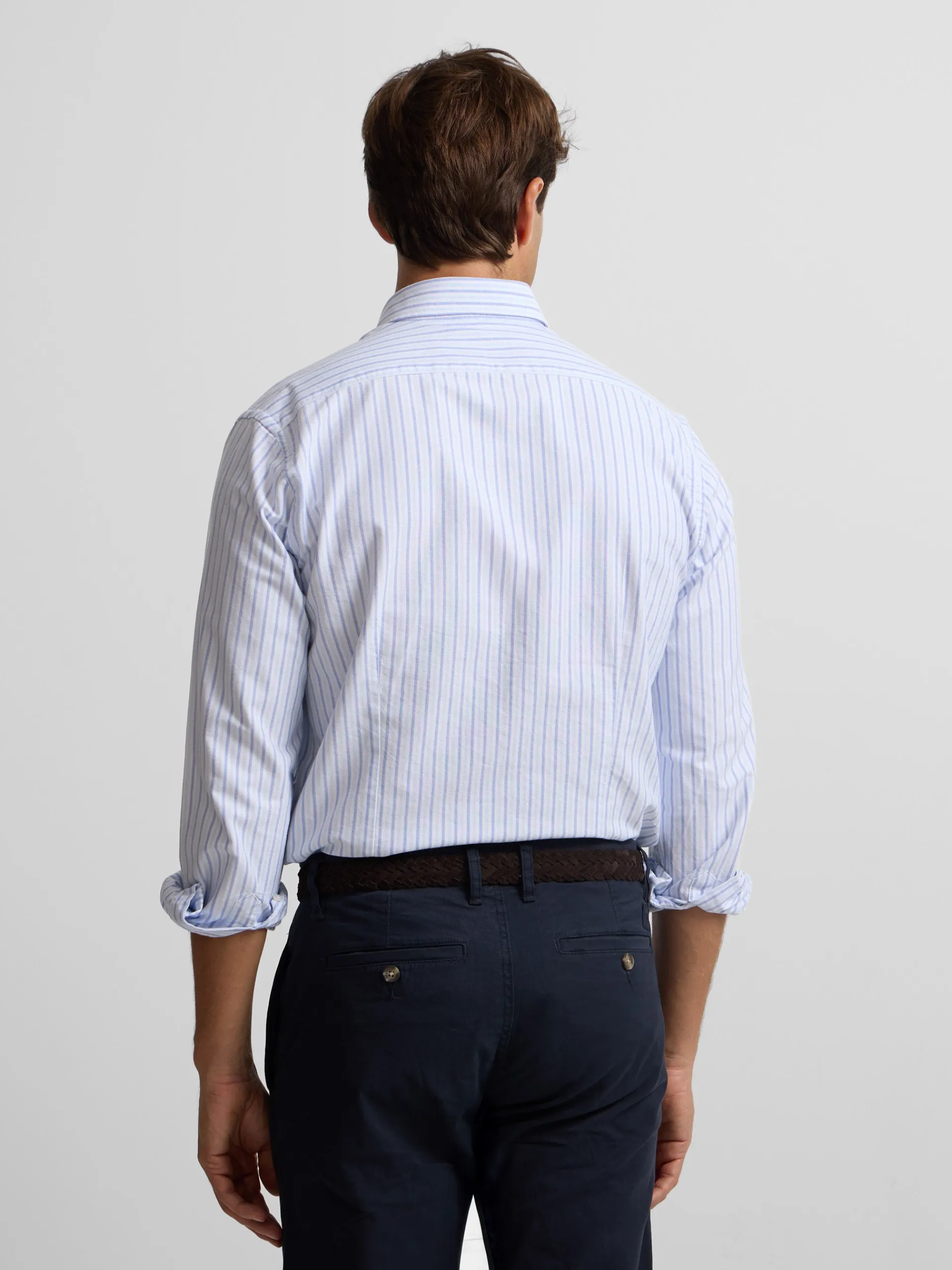 Silbon Smart Casual·Camisas Sport-Camisa sport oxford rayas azul navy Azul marino