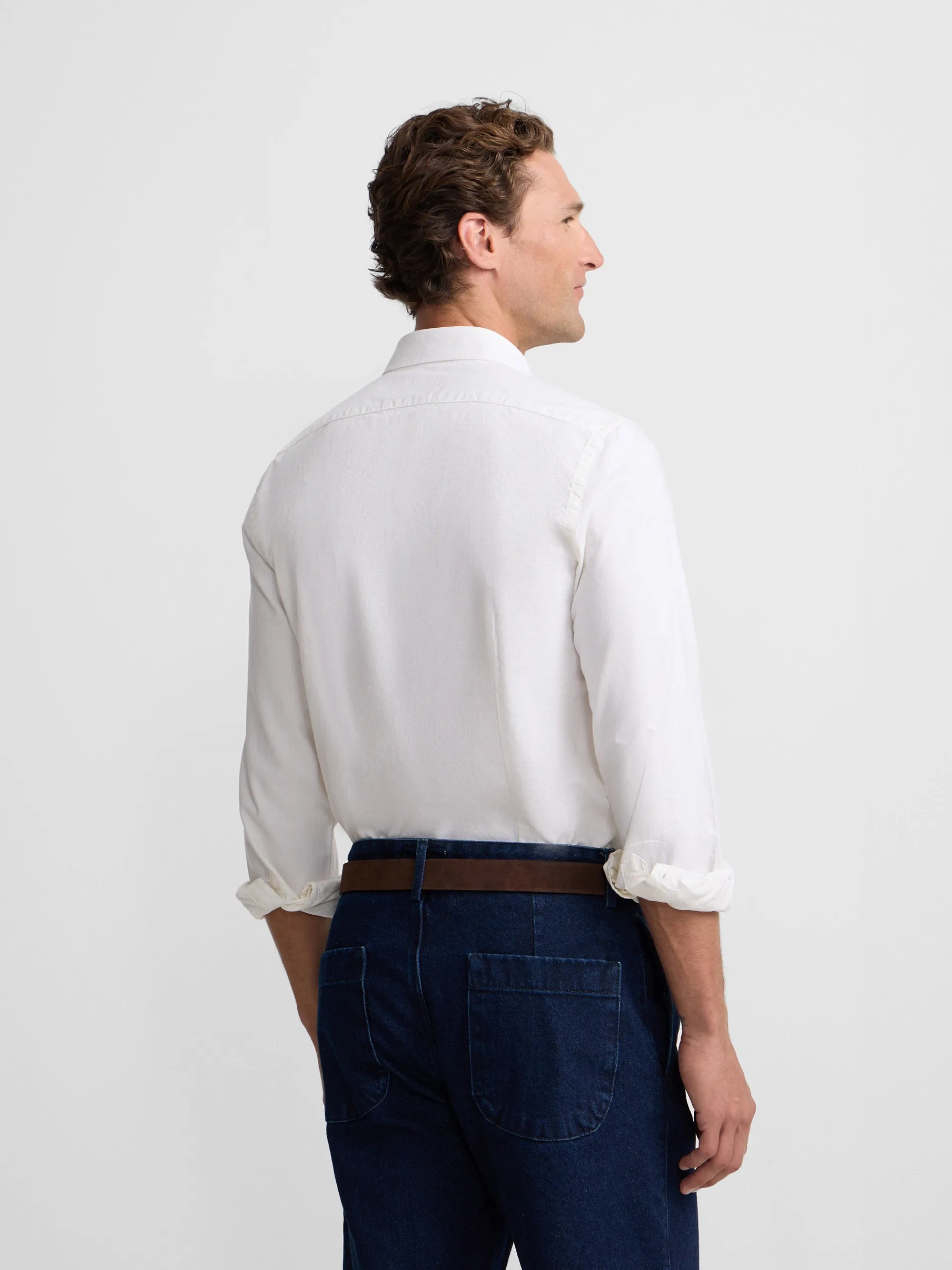 Silbon Smart Casual·Camisas Sport-Camisa sport oxford rayas amarilla Amarillo