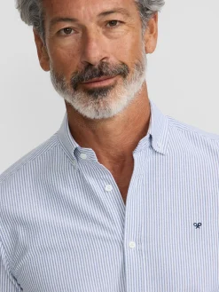 Silbon Smart Casual·Camisas Sport-Camisa sport oxford rayas azul medio Azul medio