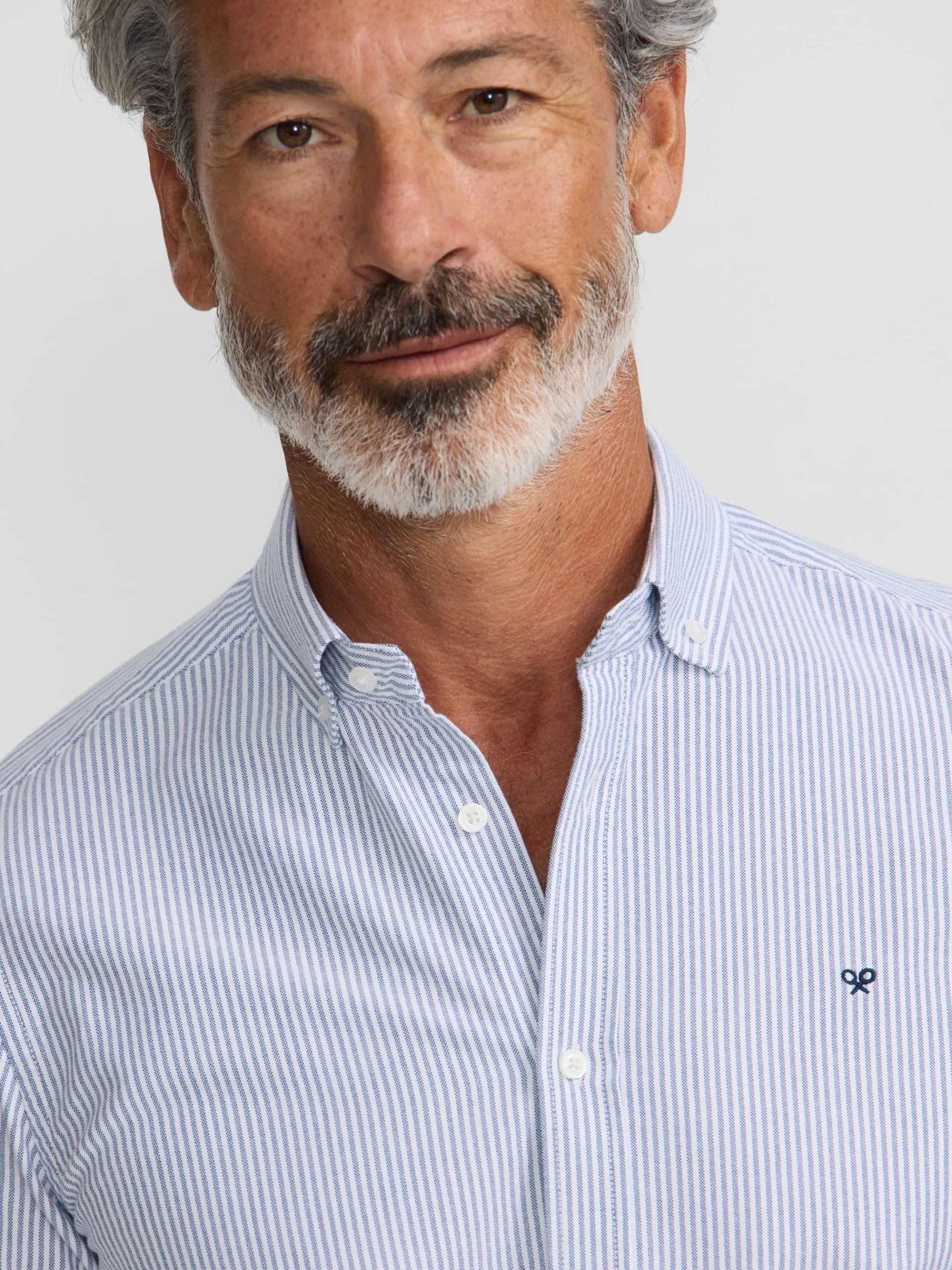Silbon Smart Casual·Camisas Sport-Camisa sport oxford rayas azul medio Azul medio