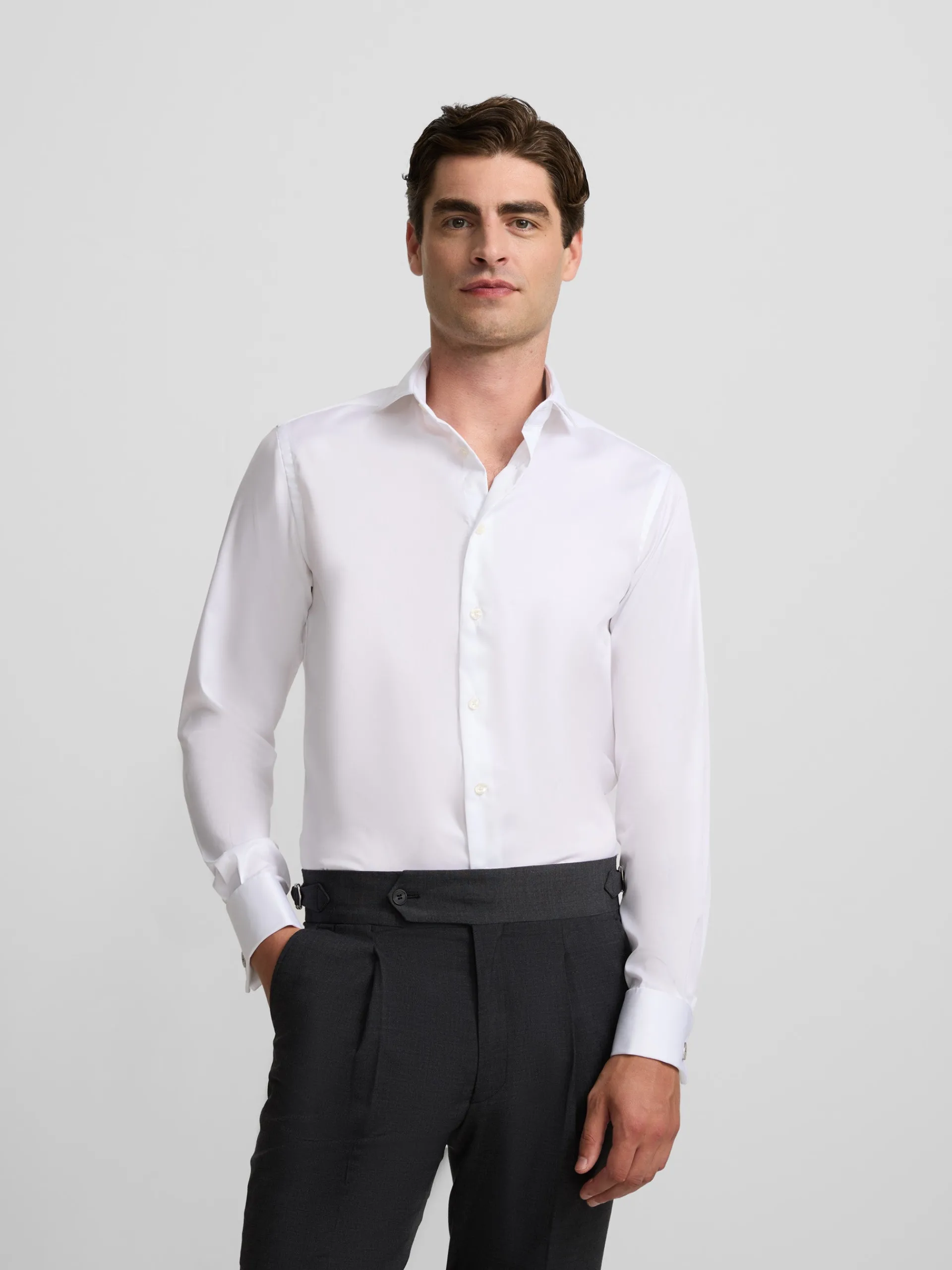 Silbon Formal Y Etiqueta·Camisas De Vestir-Camisa vestir easy iron puño doble blanca Blanco