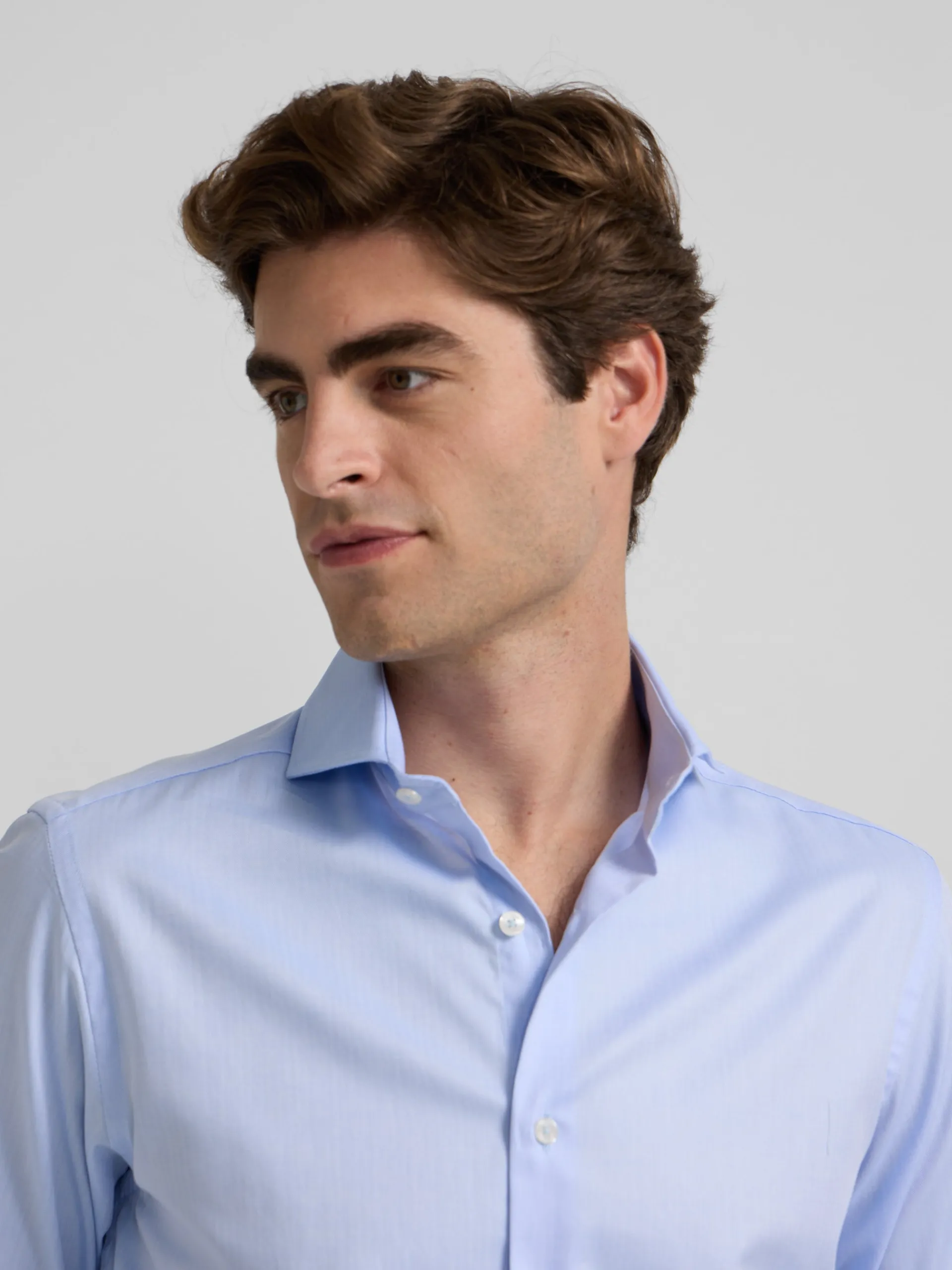 Silbon Formal Y Etiqueta·Camisas De Vestir-Camisa vestir espiga puño doble Celeste
