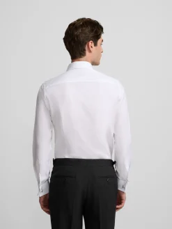 Silbon Formal Y Etiqueta·Camisas De Vestir-Camisa vestir espiga puño doble blanca Blanco