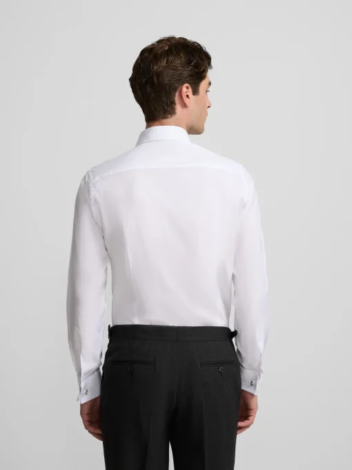 Silbon Formal Y Etiqueta·Camisas De Vestir-Camisa vestir espiga puño doble blanca Blanco