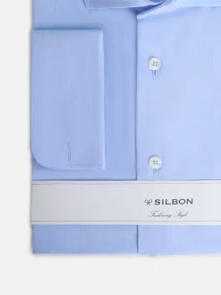 Silbon Formal Y Etiqueta·Camisas De Vestir-Camisa vestir espiga puño doble Celeste