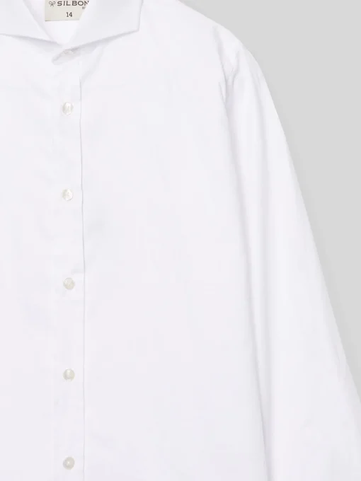 Silbon Camisas De Vestir-Camisa vestir kids puño simple blanca Blanco