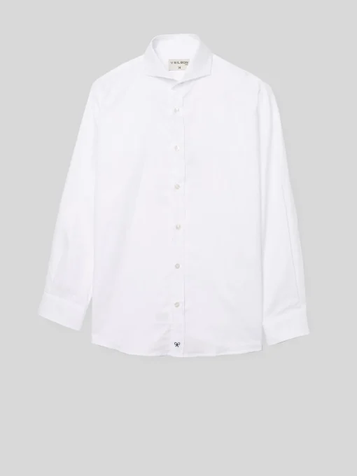 Silbon Camisas De Vestir-Camisa vestir kids puño simple blanca Blanco