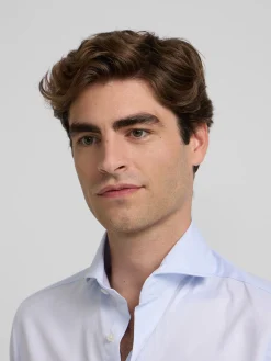 Silbon Formal Y Etiqueta·Camisas De Vestir-Camisa vestir mini rayas puño doble Celeste