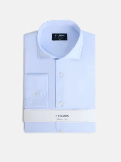 Silbon Formal Y Etiqueta·Camisas De Vestir-Camisa vestir puño simple celeste clara Celeste claro