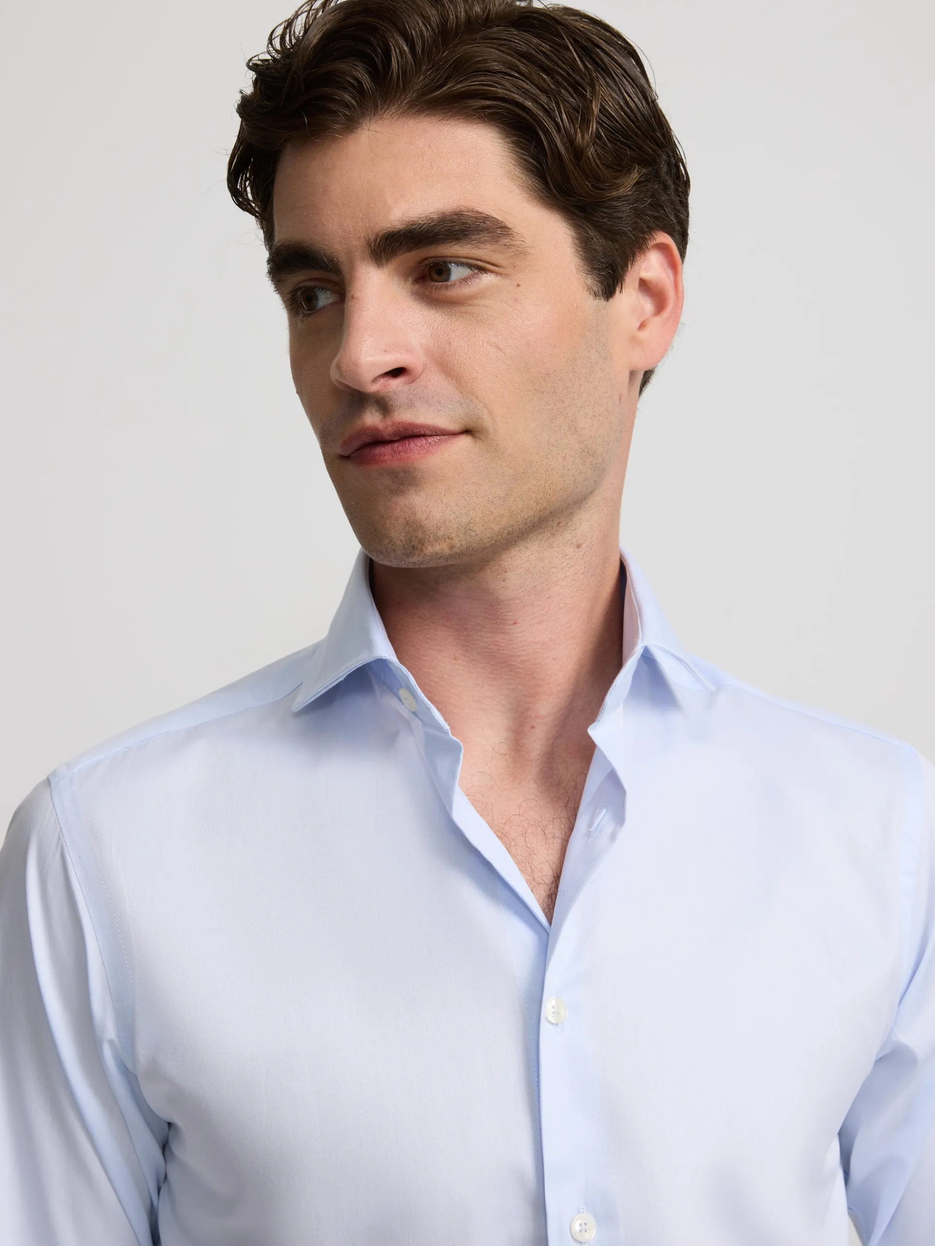 Silbon Formal Y Etiqueta·Camisas De Vestir-Camisa vestir puño simple celeste clara Celeste claro