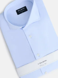 Silbon Formal Y Etiqueta·Camisas De Vestir-Camisa vestir puño simple celeste clara Celeste claro