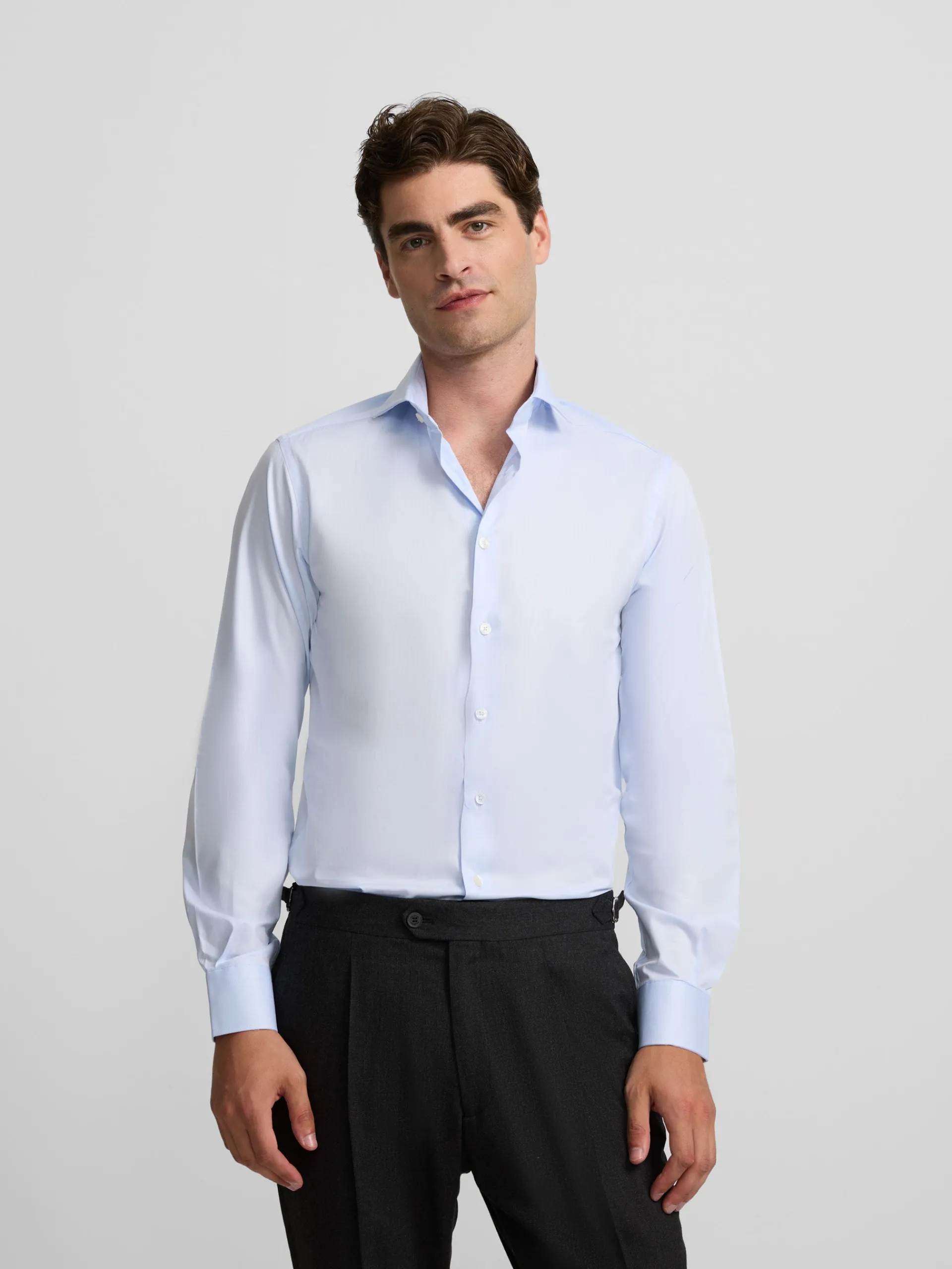 Silbon Formal Y Etiqueta·Camisas De Vestir-Camisa vestir puño simple celeste clara Celeste claro