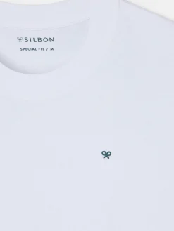 Silbon Camisetas|Smart Casual·Camisetas-Camiseta clasica special fit minilogo blanca Blanco
