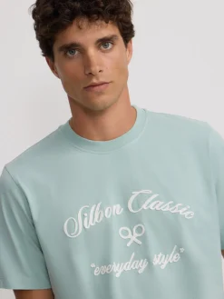 Silbon Smart Casual·Camisetas-Camiseta everyday style Verde