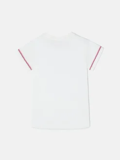 Silbon Camisetas Y Polos-Camiseta girl raqueta etnica multicolor blanca Blanco
