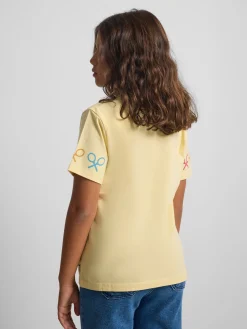 Silbon Camisetas Y Polos-Camiseta girl raquetas multicolor amarilla Amarillo