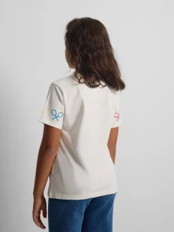 Silbon Camisetas Y Polos-Camiseta girl raquetas multicolor blanca Blanco