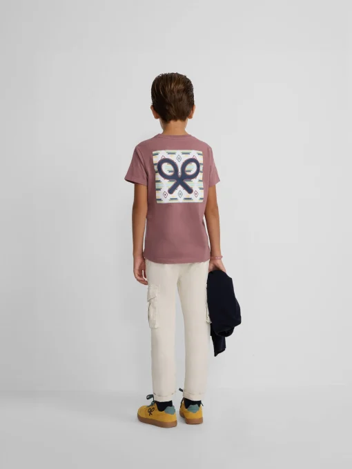 Silbon Camisetas-Camiseta kids etnica Burdeos