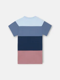 Silbon Camisetas-Camiseta kids franjas colores Azul