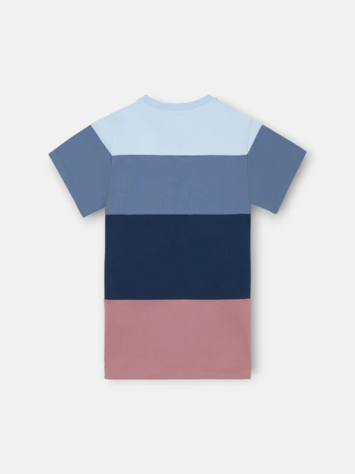 Silbon Camisetas-Camiseta kids franjas colores Azul