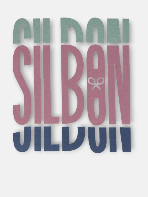 Silbon Camisetas-Camiseta kids letras tricolor blanca Blanco