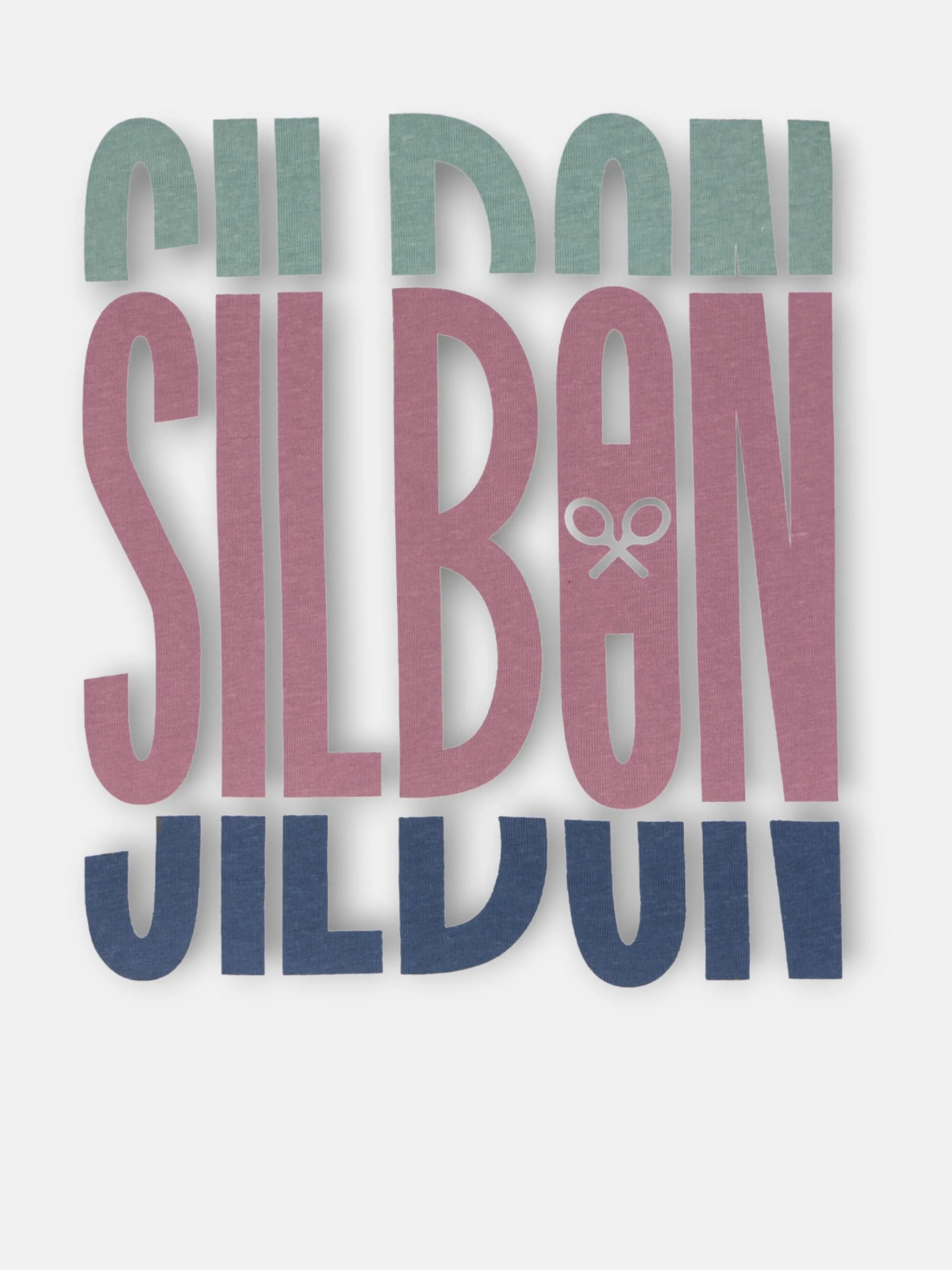 Silbon Camisetas-Camiseta kids letras tricolor blanca Blanco