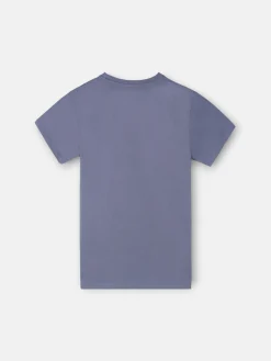 Silbon Camisetas-Camiseta kids logo raqueta Azul