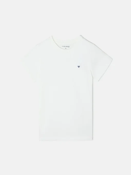 Silbon Camisetas-Camiseta kids minilogo blanca Blanco
