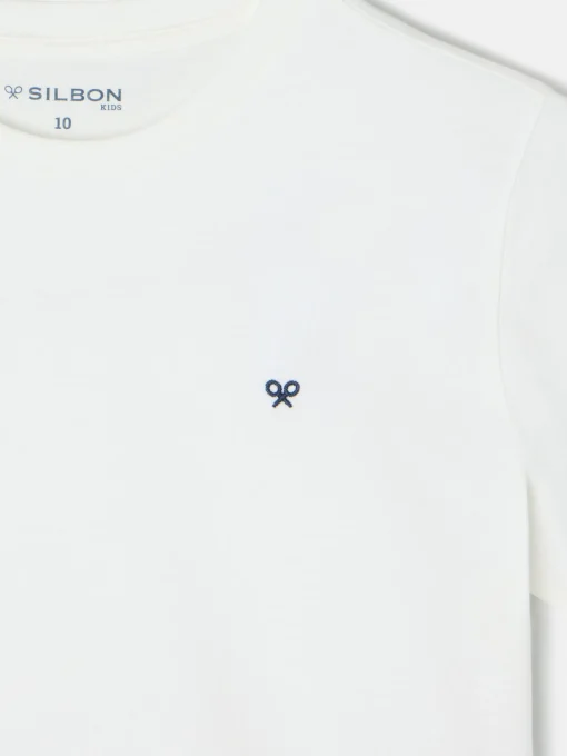 Silbon Camisetas-Camiseta kids minilogo blanca Blanco